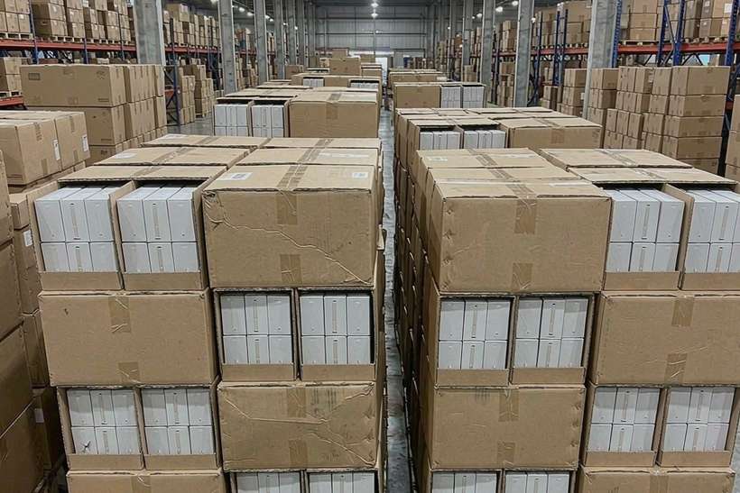 Restocking Elektronna Ya Sisgareta disposables — container load